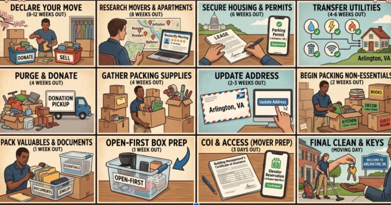 Moving Checklist for Arlington VA