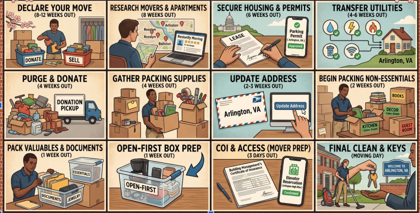 Moving Checklist for Arlington VA